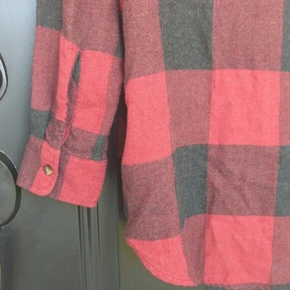 American Eagle Women's buffalo plaid oversized brushed flannel shirt size small - Picture 6 of 7